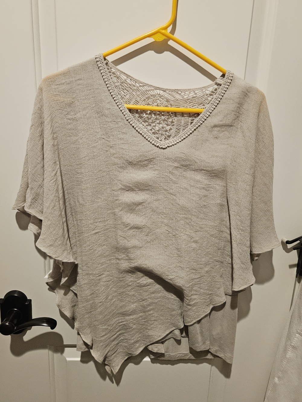 Apt. 9 Cream Crochet Trim Tank